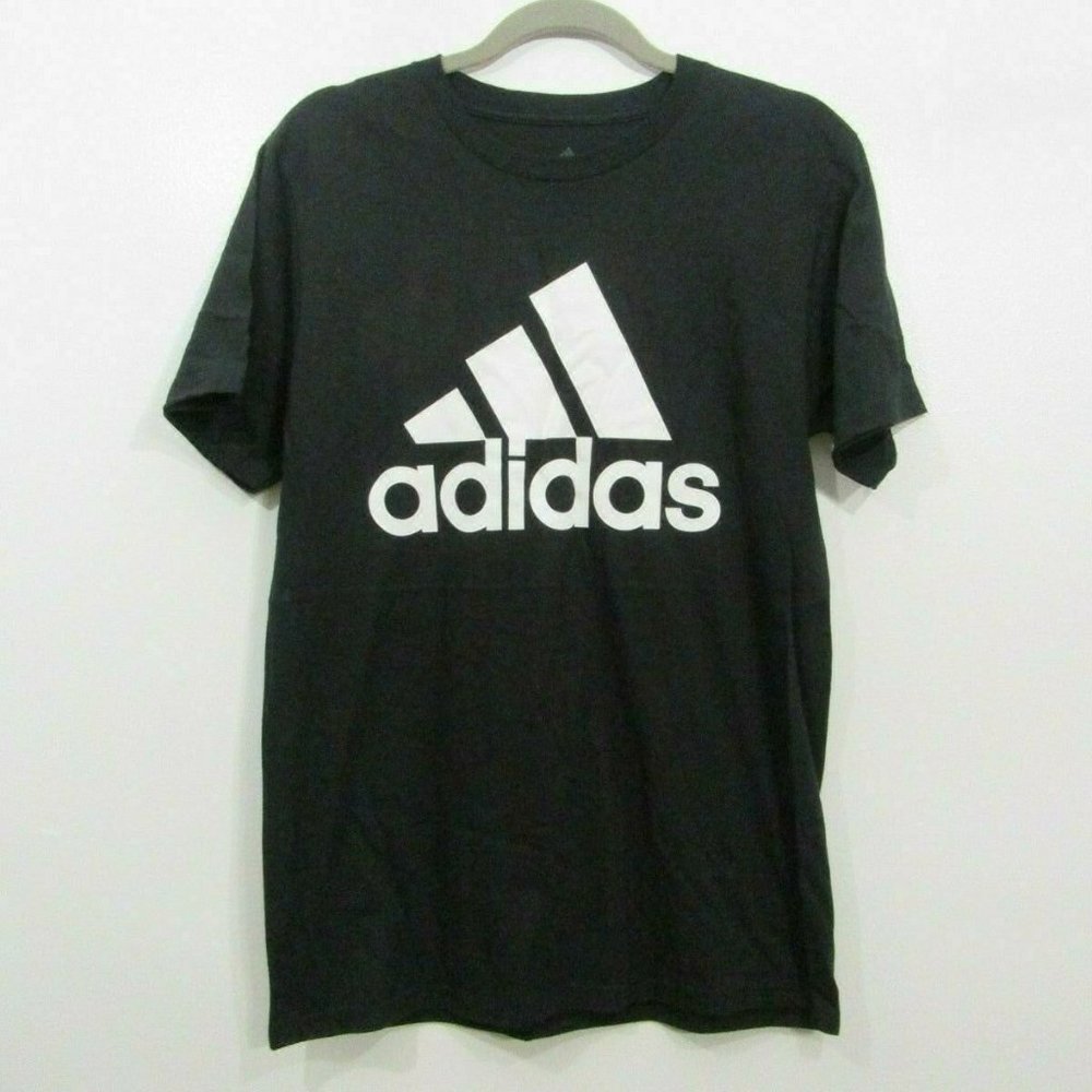 Adidas Shirt The Go To Tee Black Trefoil Logo Basic Short Sleeve